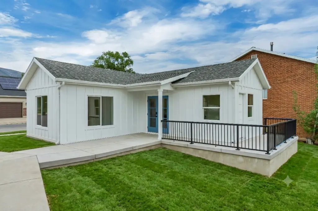 The finished Monk ADU, built by Nest Tiny Homes on sitework by J&J