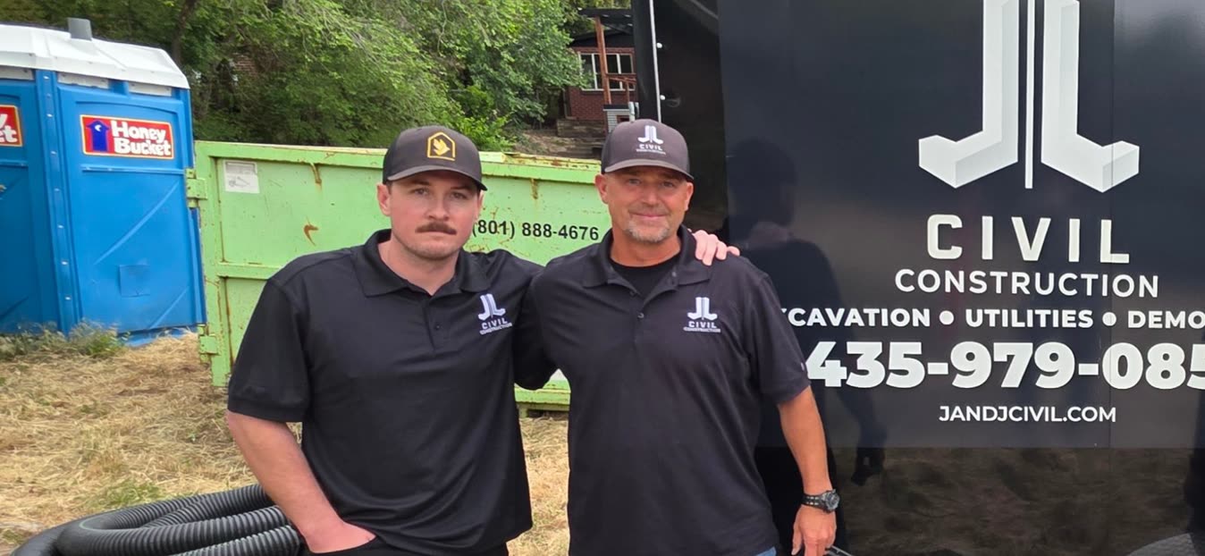 Jim Sanders and Jason Whitman on a J&J job site